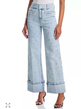 Generation Love Light Blue Embellished Wide-Leg Jeans